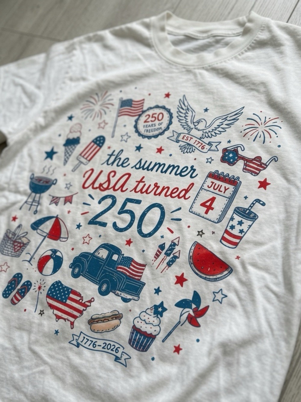 The Summer USA Turned America 250th Birthday Shirt